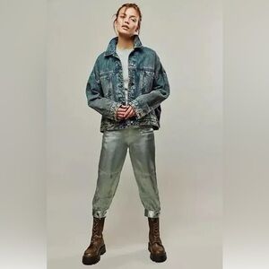 Free People Ryder Capri Pant (Light Green)